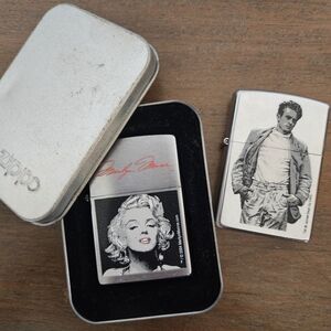 Zippo Set Of 2 Marilyn Monroe and James Dean